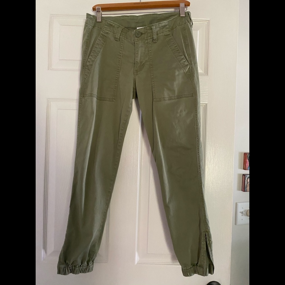 CABI army green pants size 4